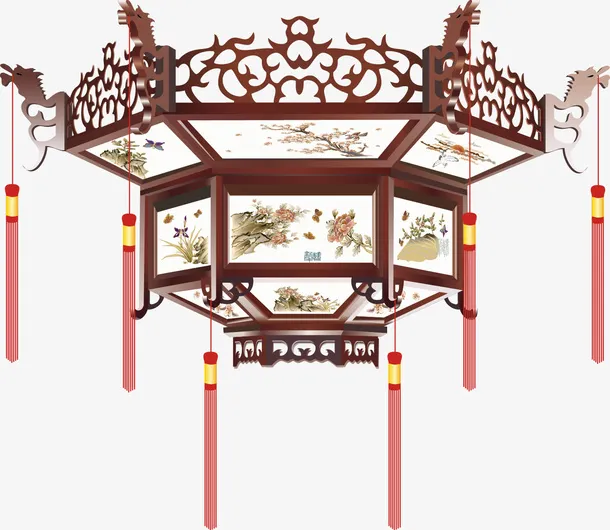 中古灯笼免抠