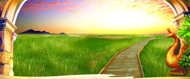 欧式大气房地产创意banner背景高清