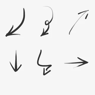 手绘插画元素箭头免抠