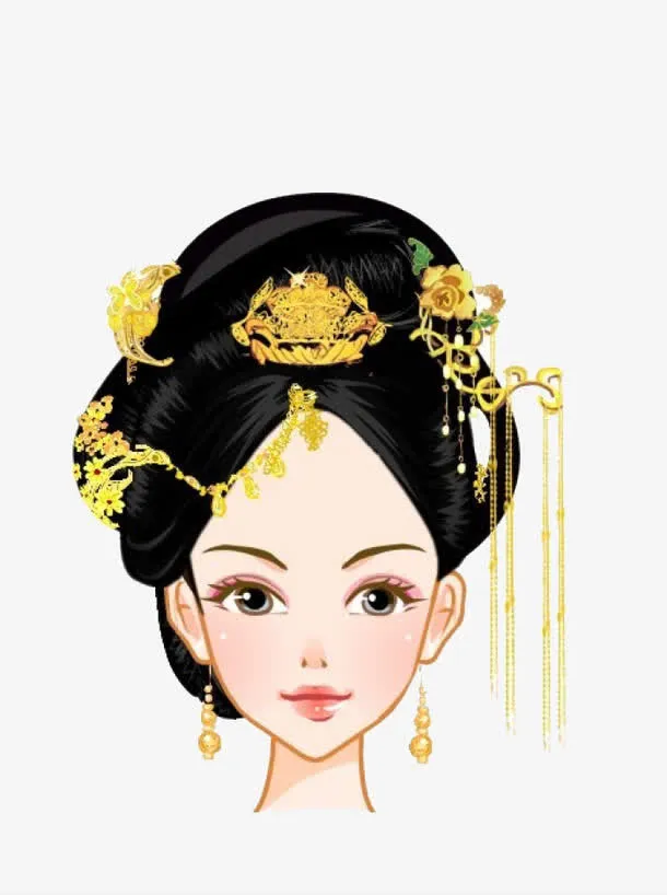 古风人物贵妃的发型插图免抠