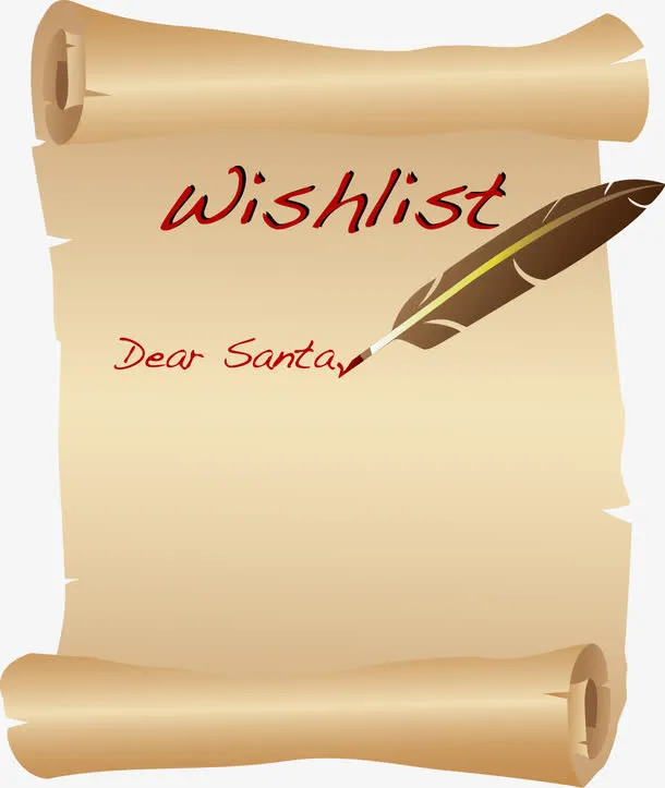 手绘立体信纸羽毛笔免抠