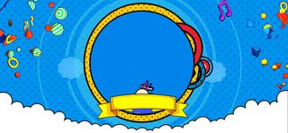 创意潮流波普促销打折蓝色背景高清