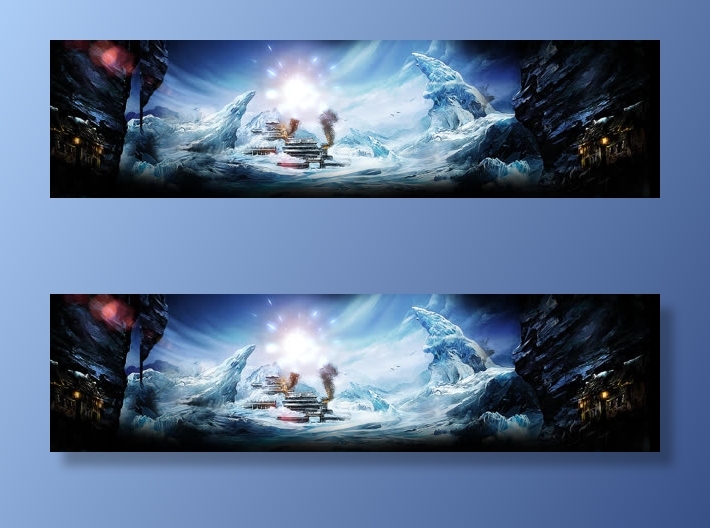 科幻大气冰封设计banner背景免抠