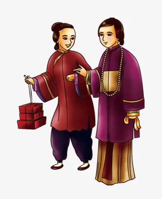 古代人物手绘免抠