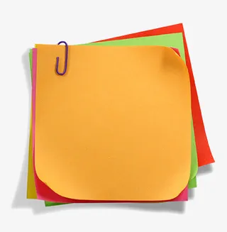 贴在墙上的便签纸免抠