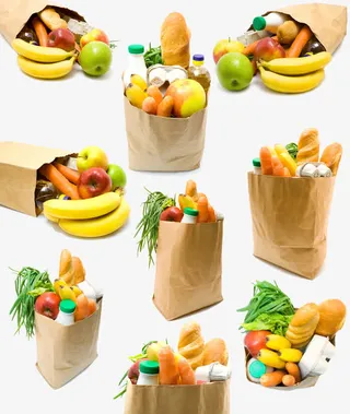食材纸袋免抠