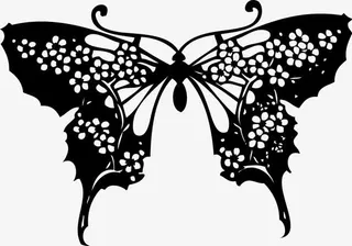 蝴蝶抽象矢量素材免抠