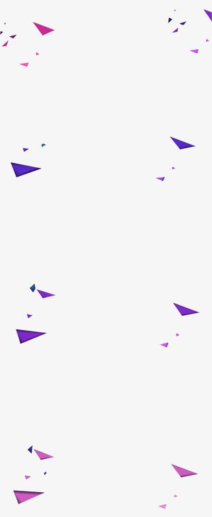 彩带 各种颜色三角形png素材免抠