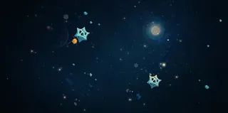 立体五角星底纹海报免抠