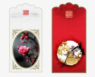 中国风梅花吊牌挂饰素材免抠