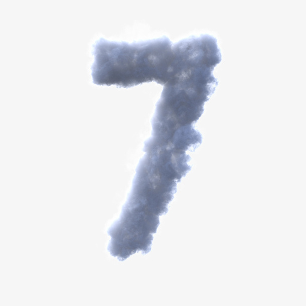 免扣元素云彩数字7免抠