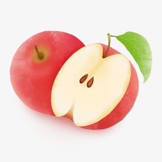 美味手绘水果苹果元素免抠