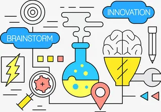 彩绘化学工程试验室免抠