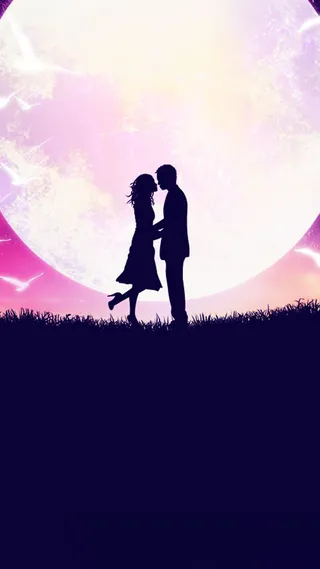 月亮背景情人节背景图高清