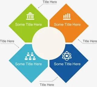 创意组合四边形并列关系免抠