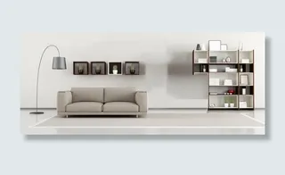 白色简约家具风景免抠