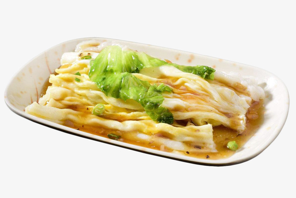 美味香滑鸡蛋青菜肠粉免抠