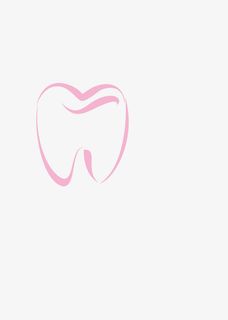 红色手绘牙齿免抠