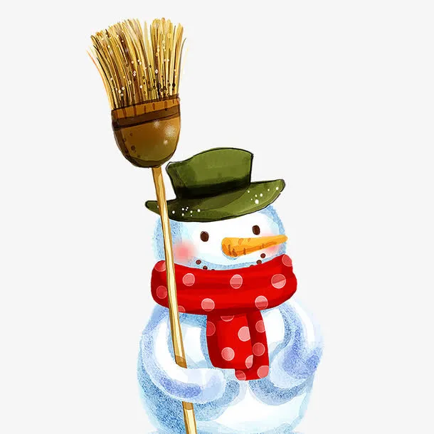 可爱手绘雪人免抠