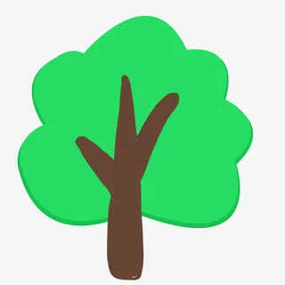 卡通绿色扁平化树木免抠 卡通绿色扁平化树木免抠