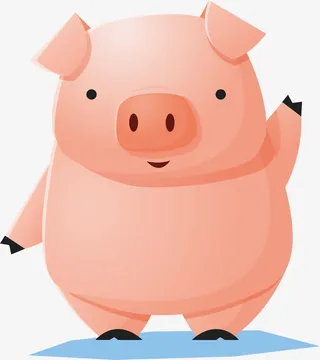 卡通动物小猪矢量免抠