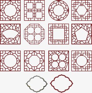 古典窗户框免抠