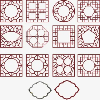 古典窗户框免抠