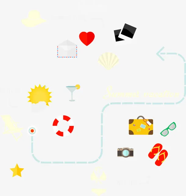 矢量夏日时光免抠