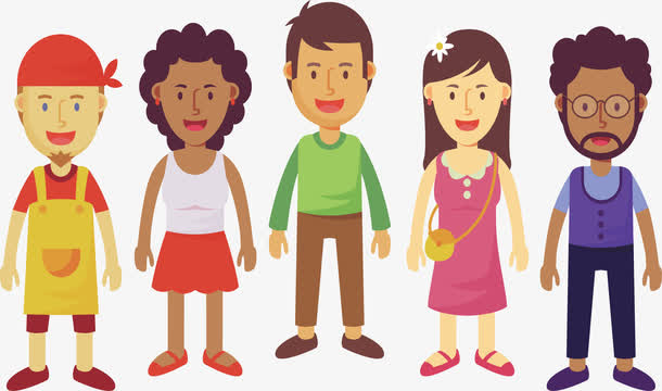 快乐开心的人们免抠