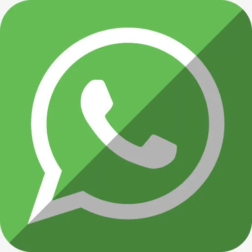 WhatsApp社会阴影圆角矩形免抠