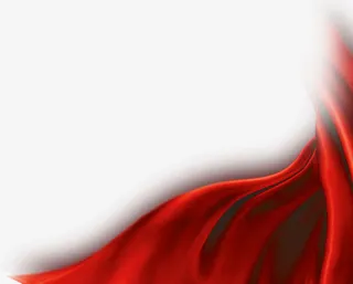 红色彩带png素材免抠