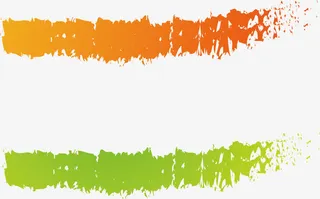 水彩笔刷边框免抠