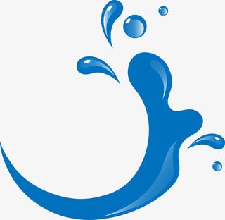 翻滚的蓝色海浪免抠