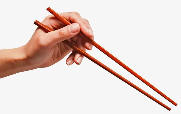 筷子夹菜动作免抠