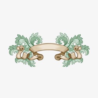 复古花朵树木免抠