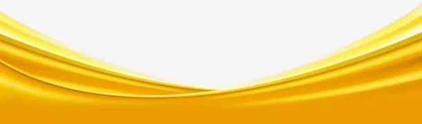 黄色渐变彩带装饰免抠