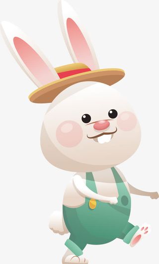 可爱兔子矢量图免抠