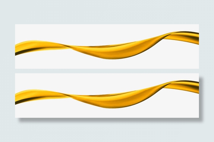 金色丝带免扣素材免抠