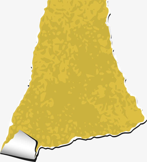 卡通黄色碎纸素材免抠