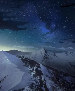 银河星空雪山高清合成摄影效果免抠 银河星空雪山高清合成摄影效果免抠
