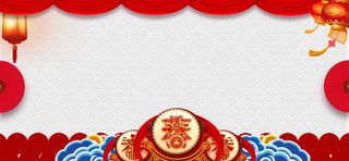 新年中国风大气边框设计免抠