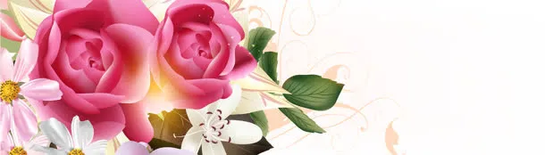 D牡丹立体电视墙背景banner