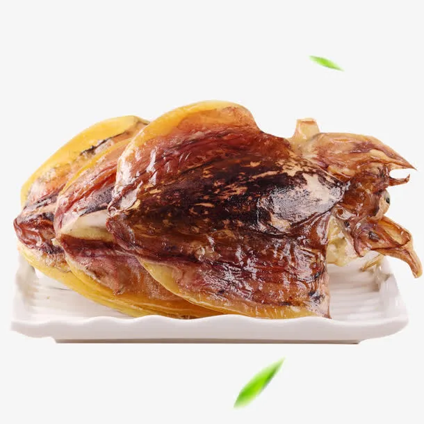 干墨鱼三个免抠