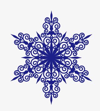 花纹装饰精美雪花免抠
