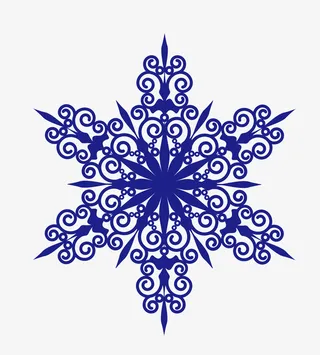 花纹装饰精美雪花免抠
