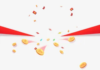 飞溅的金币与钱包元素免抠