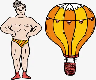 矢量热气球免抠