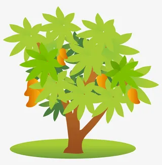 手绘芒果树png免抠