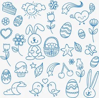 手绘可爱元素免抠 手绘可爱元素免抠