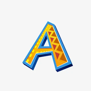 长颈鹿字母A免抠